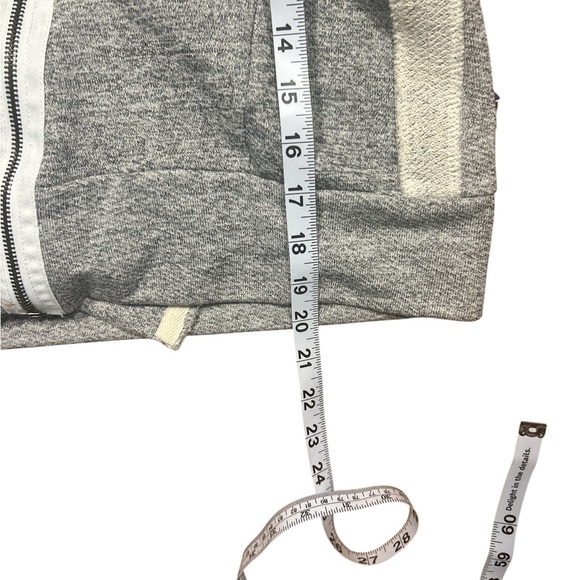 Anthropologie Dolan T-Shirt Label Gray Knit Zip Sweater Jacket Size Large - Picture 6 of 7